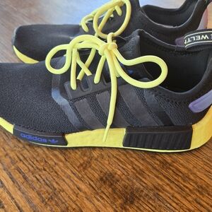 Adidas NMD_R1 'Black Pulse Yellow' Running Shoes GW6018 Size 5.5 Women's